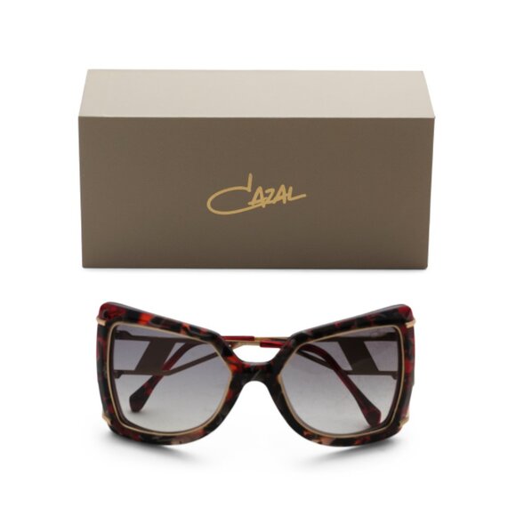 CAZAL BLACK/RED 55mm Square Sunglasses - Picture 1 of 2